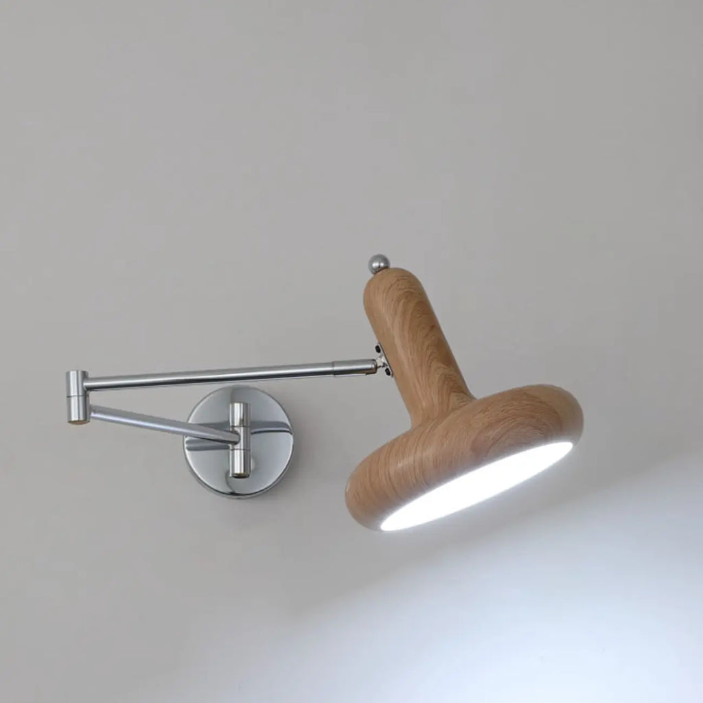 Mini applique murale à bras articulé réglable en fer pour usage de chevet