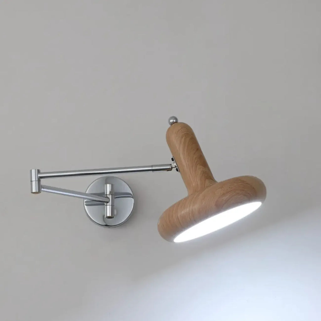 Mini applique murale à bras articulé réglable en fer pour usage de chevet