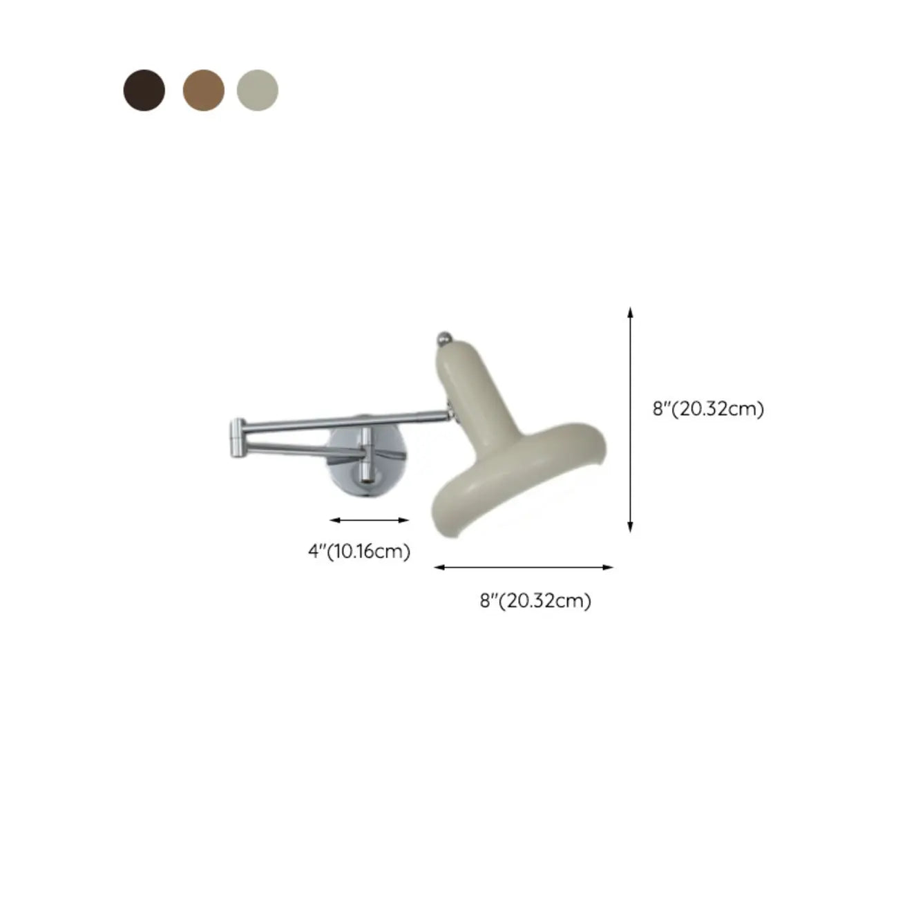 Mini applique murale à bras articulé réglable en fer pour usage de chevet