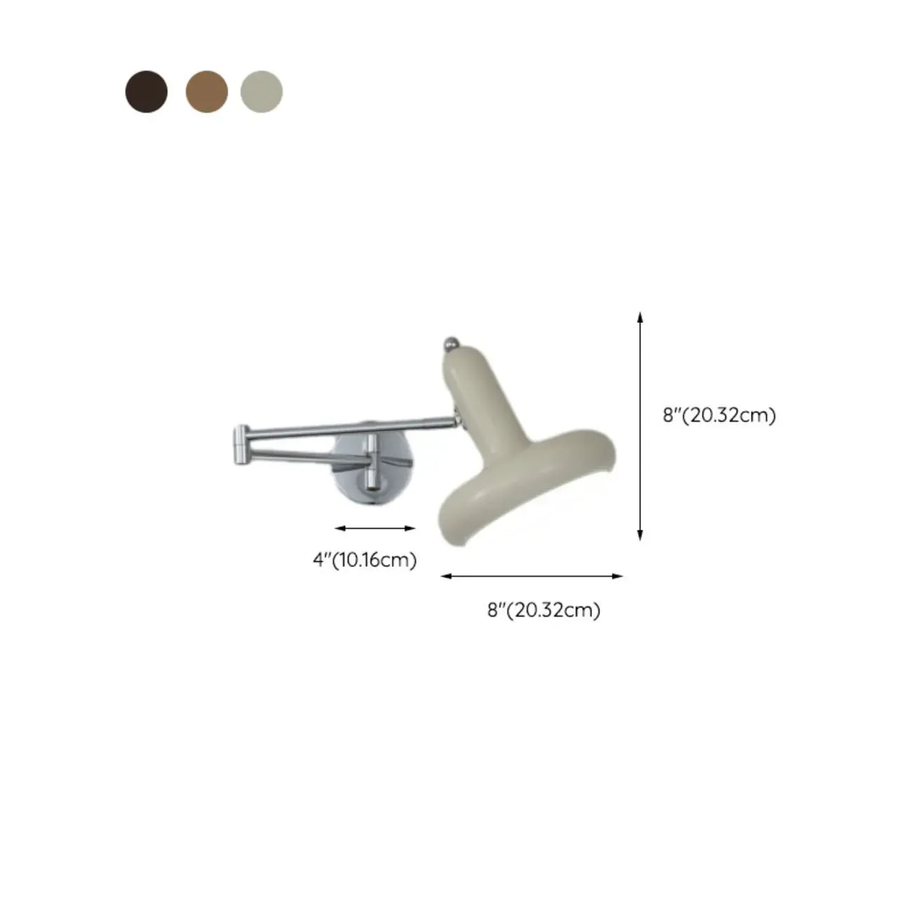 Mini applique murale à bras articulé réglable en fer pour usage de chevet