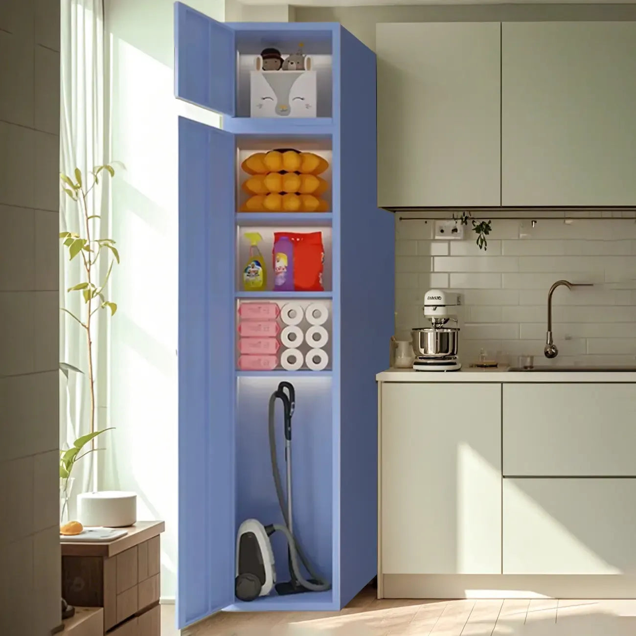 Meuble d'appoint rectangulaire blanc pour le rangement de la maison, style moderne