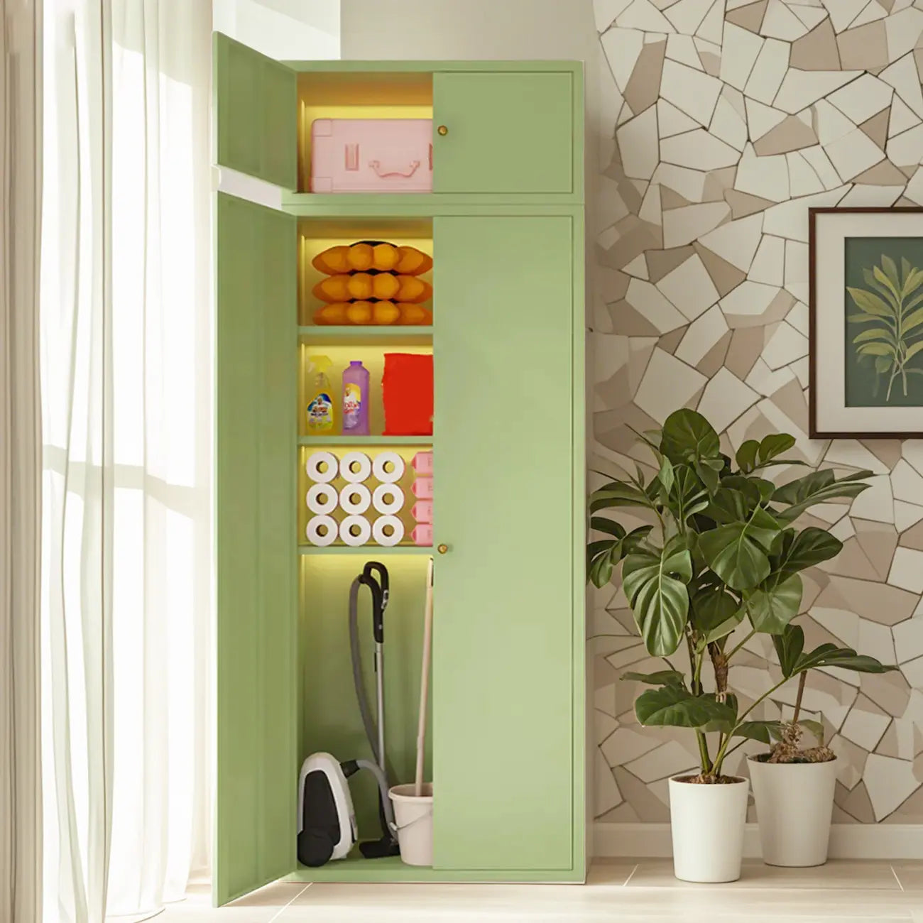 Meuble d'appoint rectangulaire blanc pour le rangement de la maison, style moderne