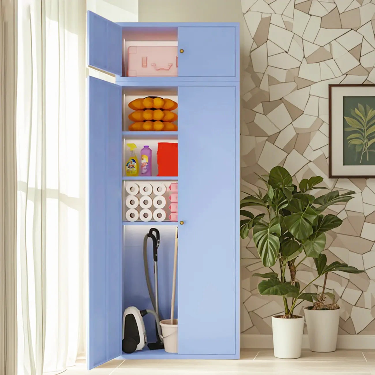 Meuble d'appoint rectangulaire blanc pour le rangement de la maison, style moderne