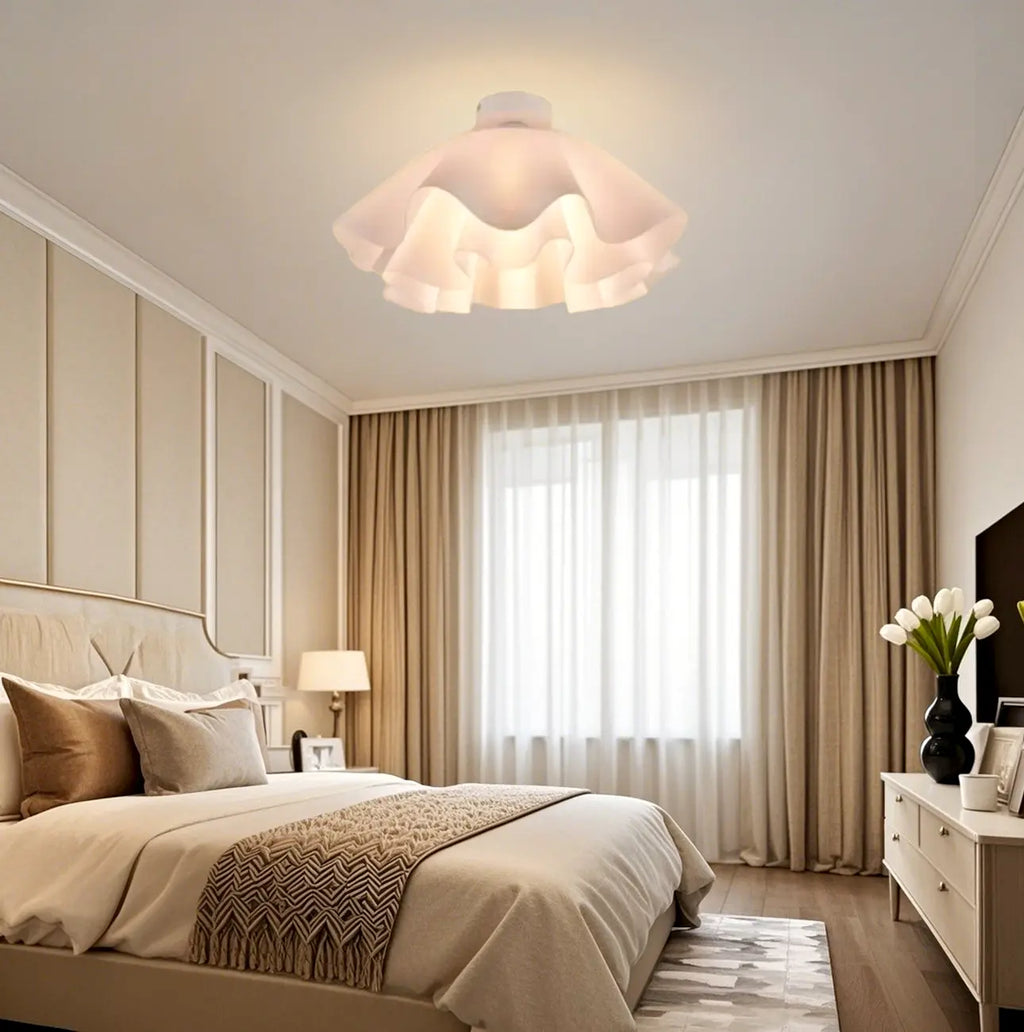 Plafonnier semi-encastré élégant en acrylique pour salon