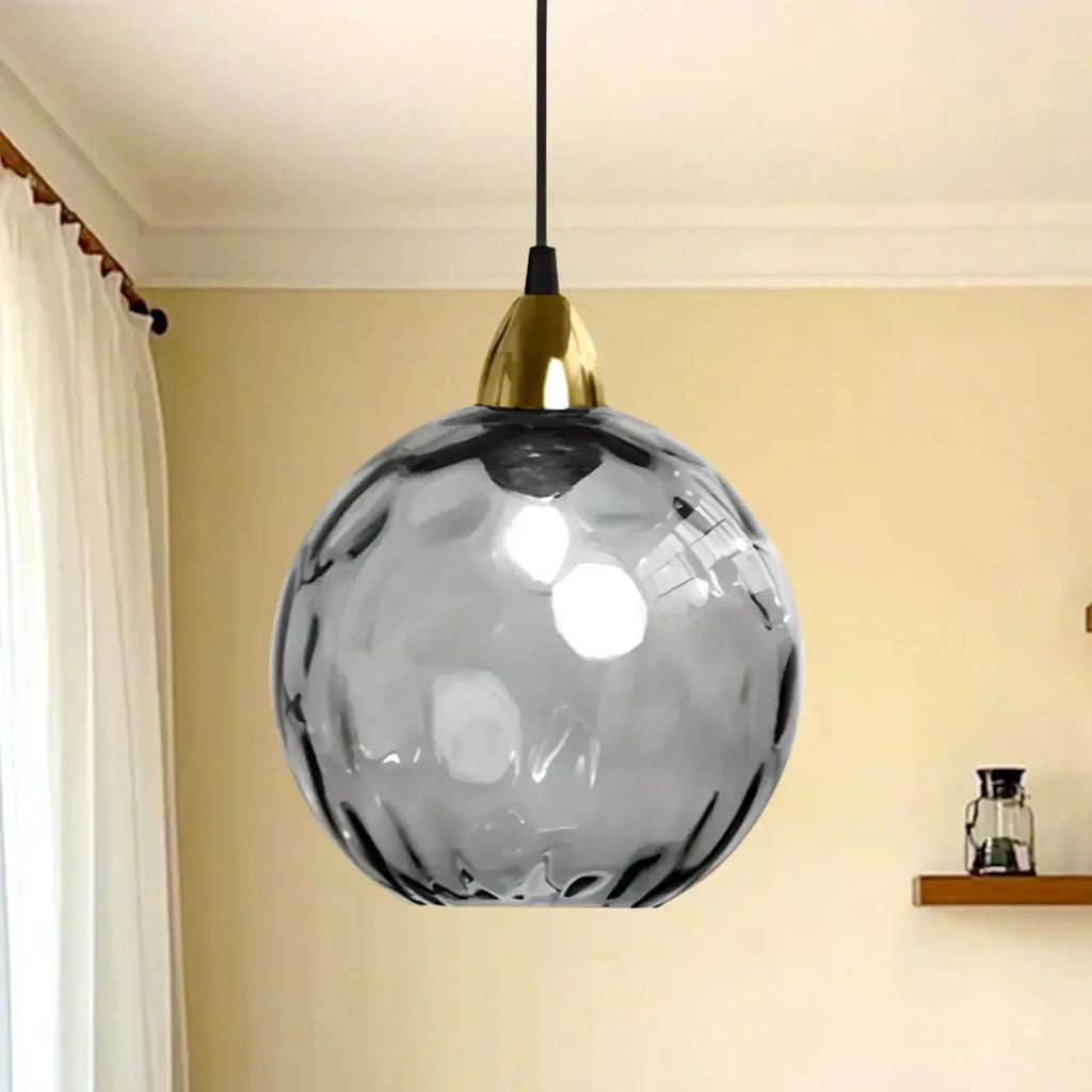 Suspension globe en vitrail artistique pour salle à manger
