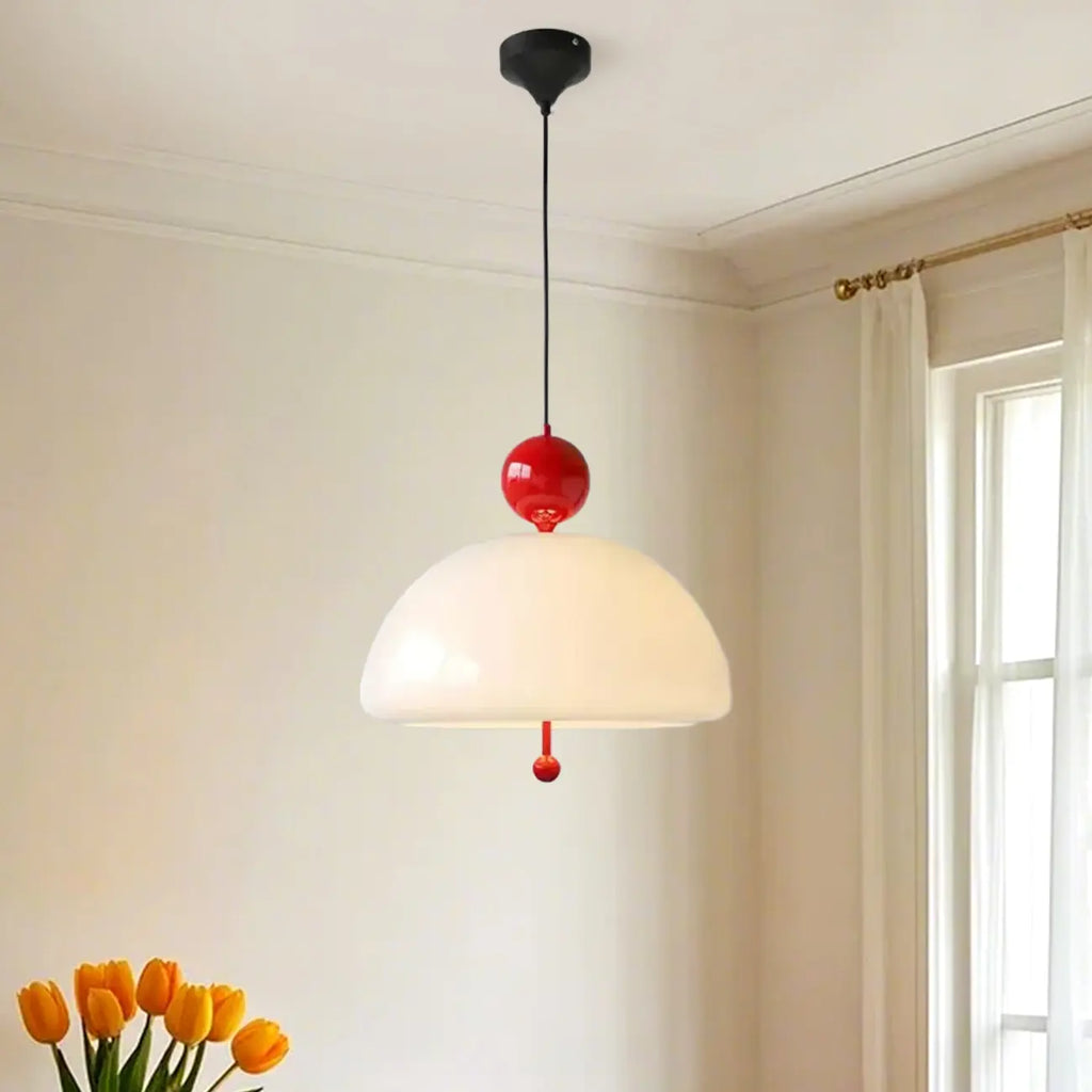 Lustre minimaliste en verre à 3 lumières en forme de dôme pour salle à manger