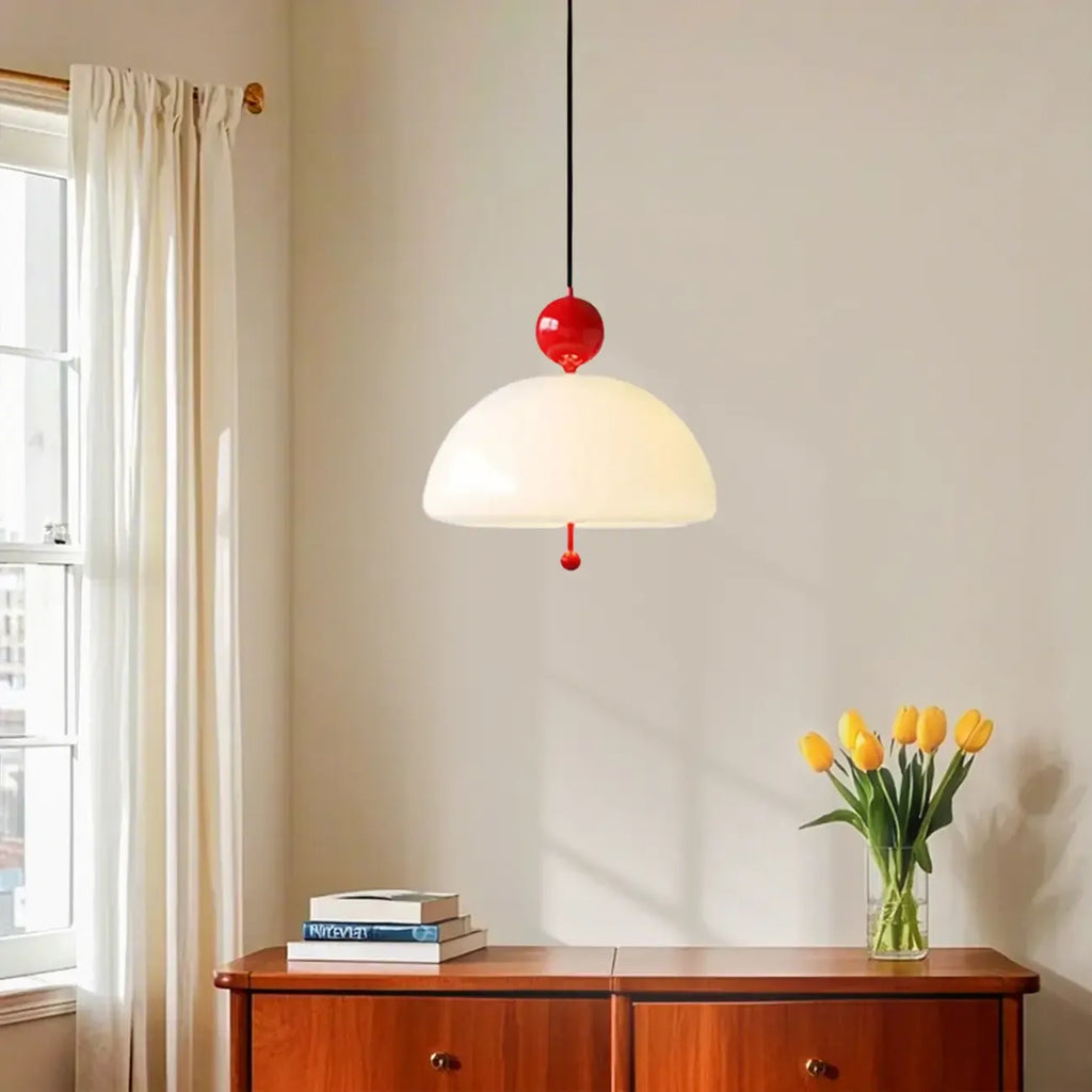 Lustre minimaliste en verre à 3 lumières en forme de dôme pour salle à manger