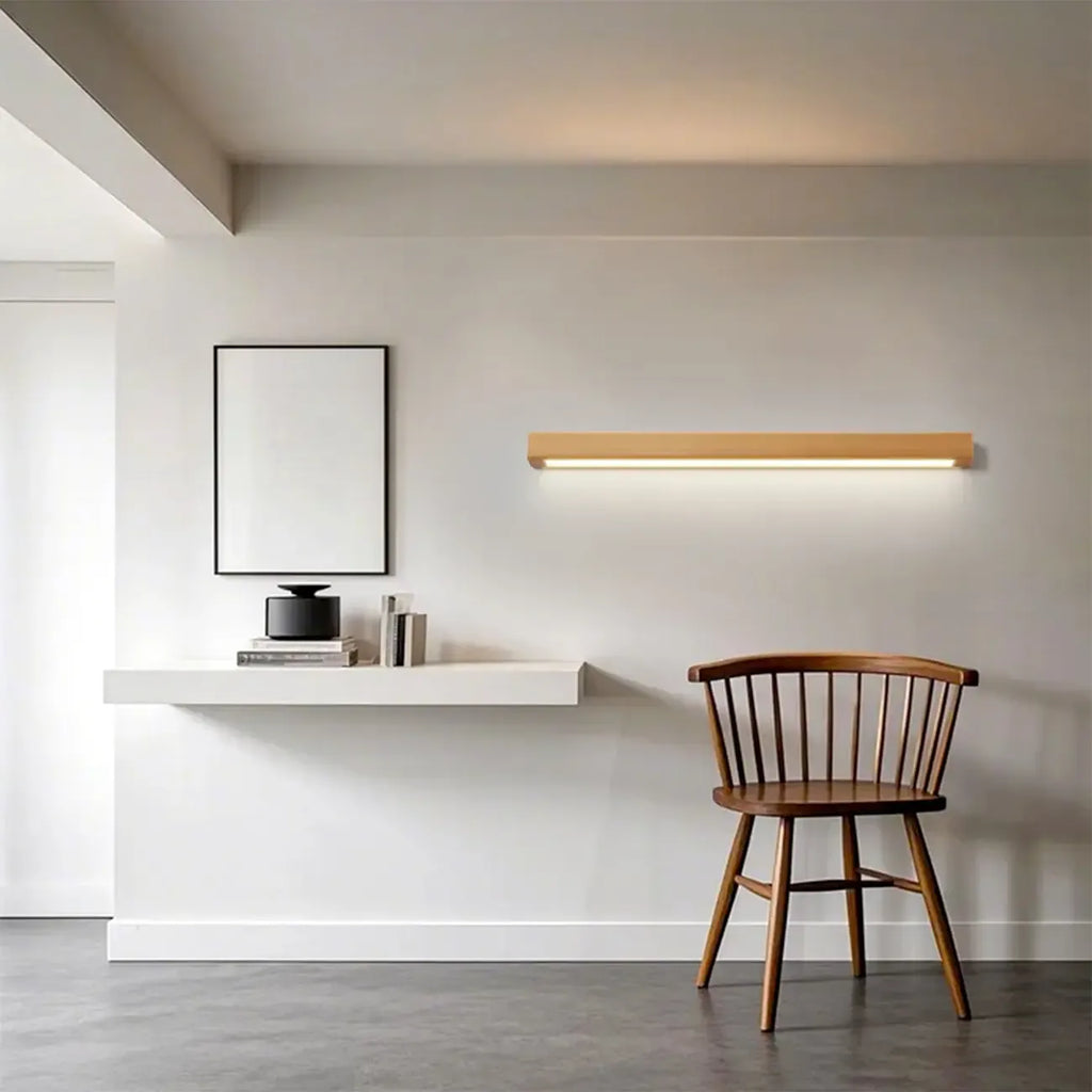 Applique murale LED moderne en bois pour salle de bain, avec variateur à 3 niveaux d'intensité