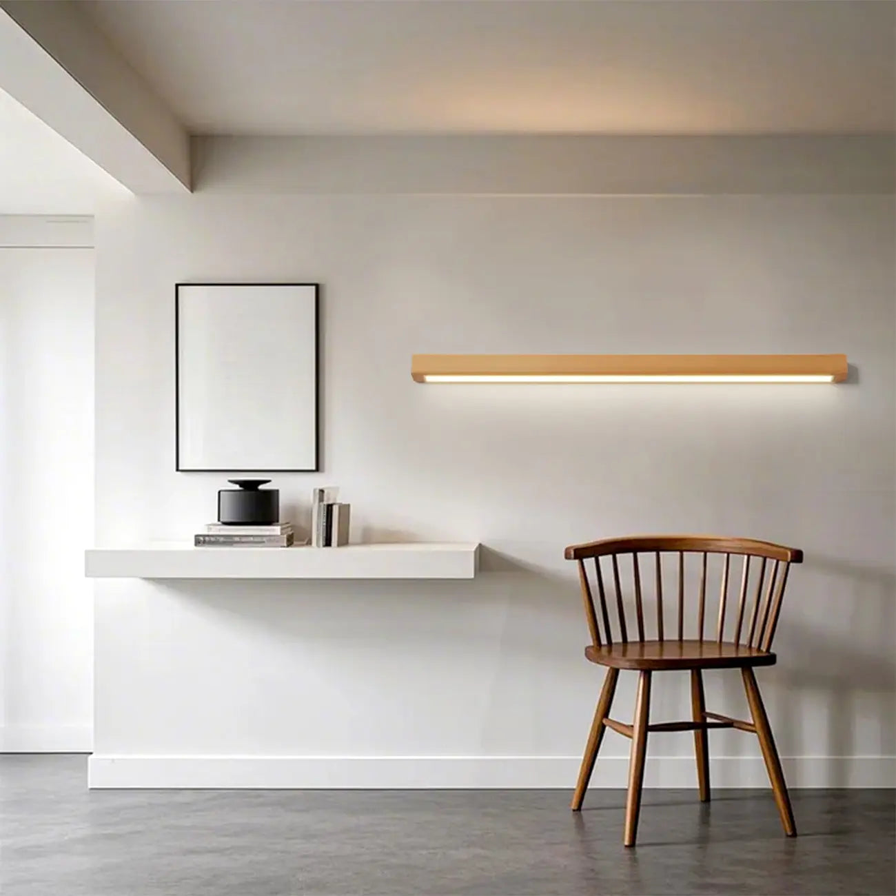 Applique murale LED moderne en bois pour salle de bain, avec variateur à 3 niveaux d'intensité