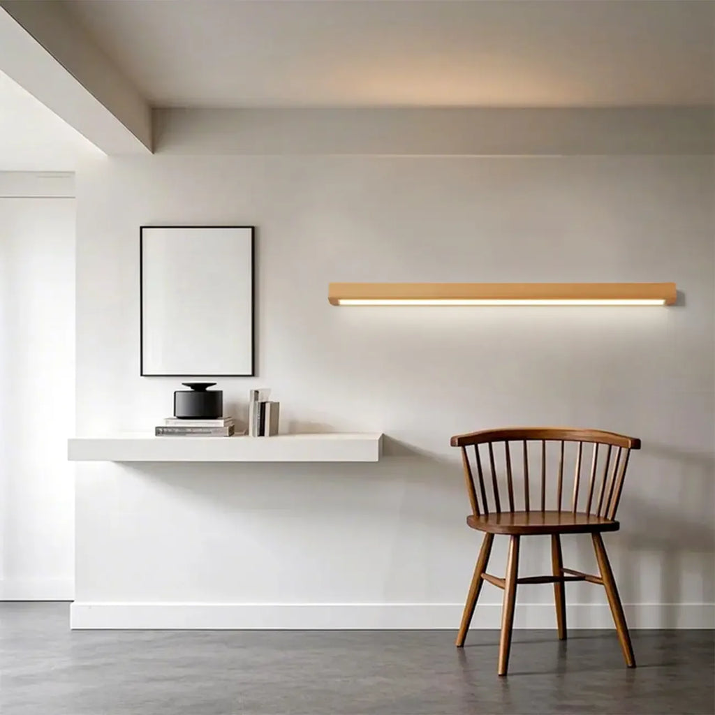 Applique murale LED moderne en bois pour salle de bain, avec variateur à 3 niveaux d'intensité