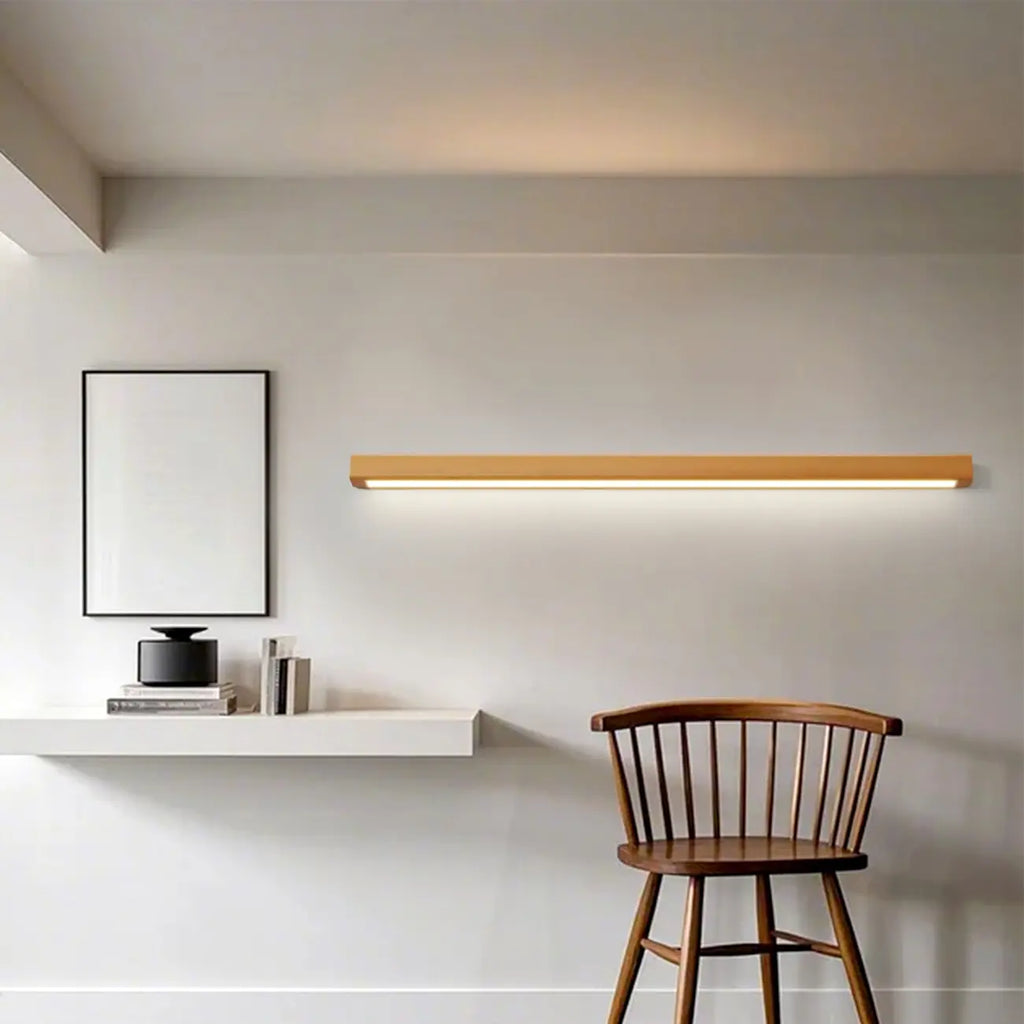 Applique murale LED moderne en bois pour salle de bain, avec variateur à 3 niveaux d'intensité