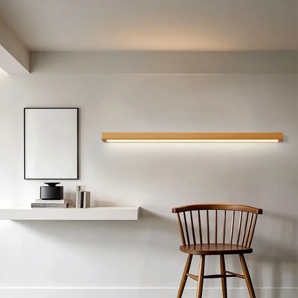 Applique murale LED moderne en bois pour salle de bain, avec variateur à 3 niveaux d'intensité