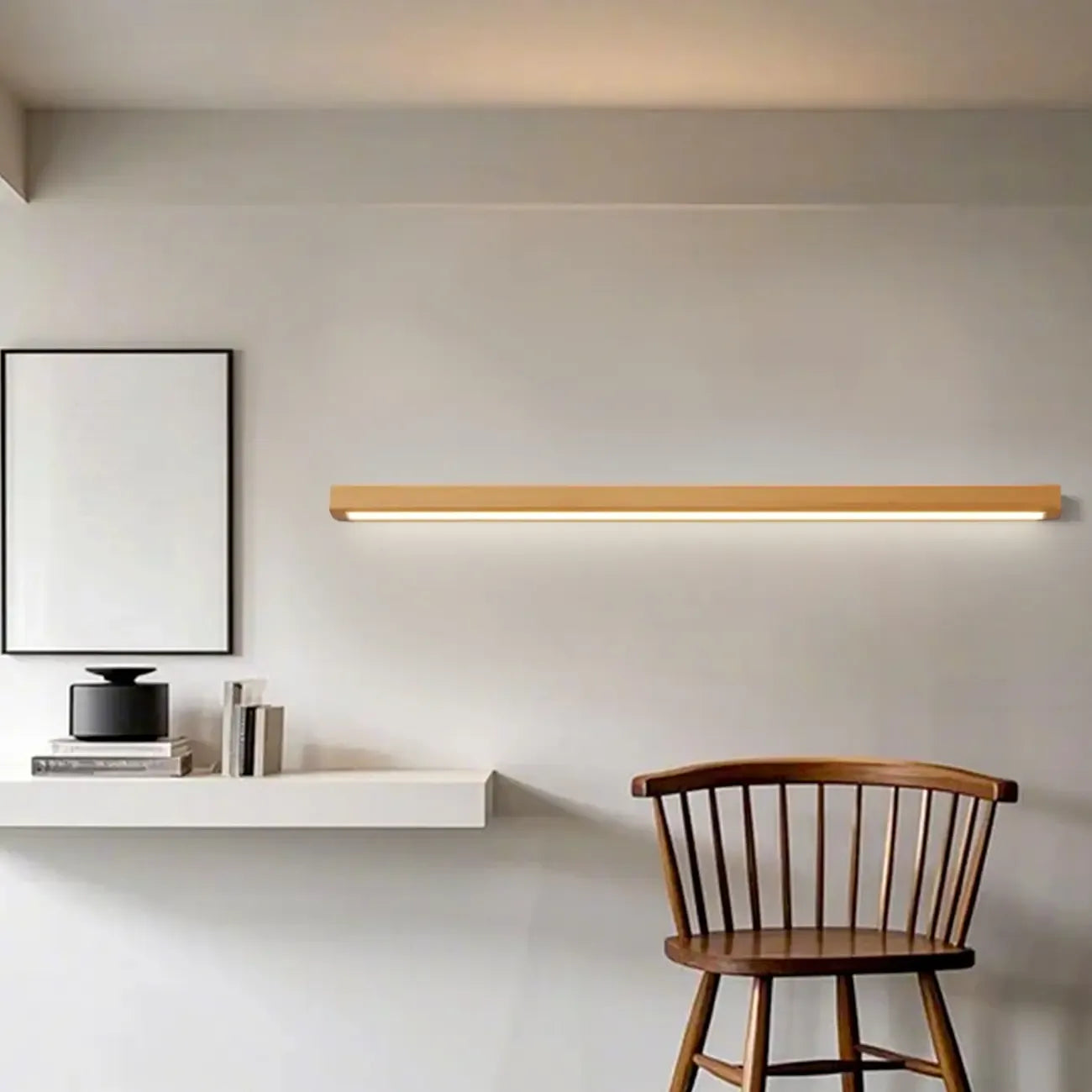 Applique murale LED moderne en bois pour salle de bain, avec variateur à 3 niveaux d'intensité