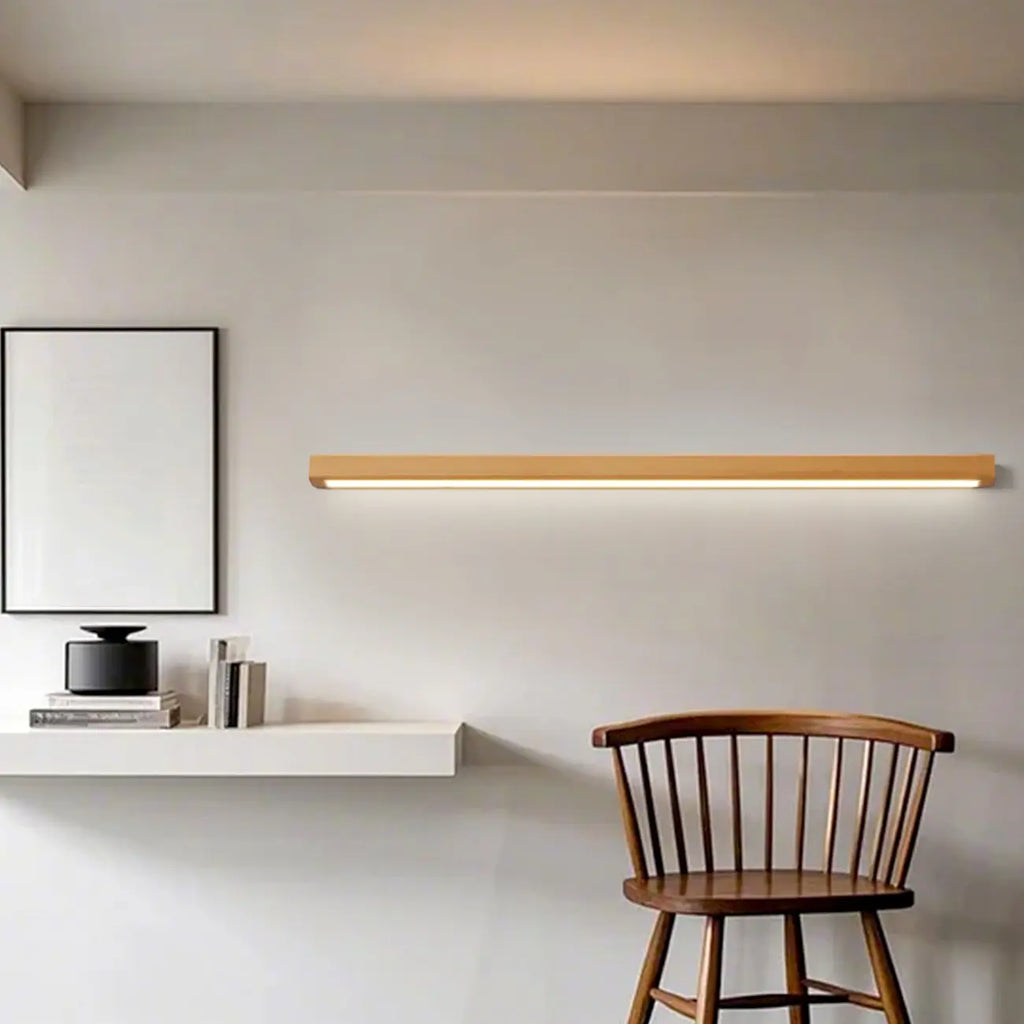 Applique murale LED moderne en bois pour salle de bain, avec variateur à 3 niveaux d'intensité