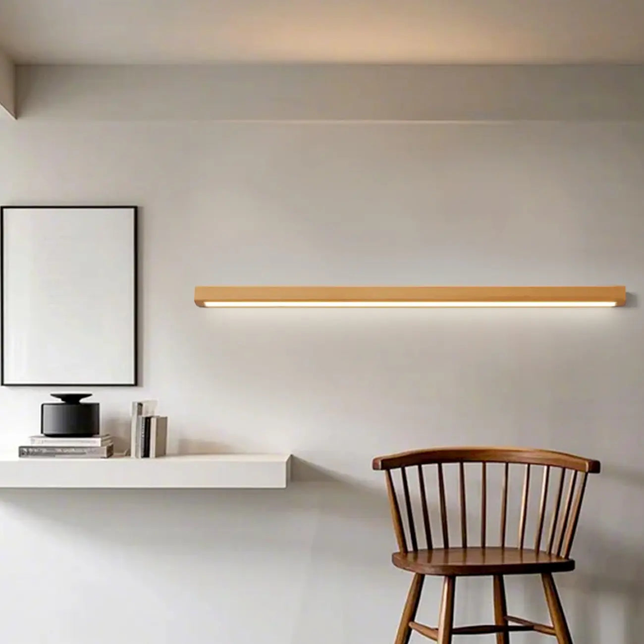 Applique murale LED moderne en bois pour salle de bain, avec variateur à 3 niveaux d'intensité