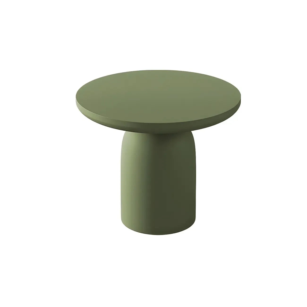 Table basse ronde moderne en bois blanc