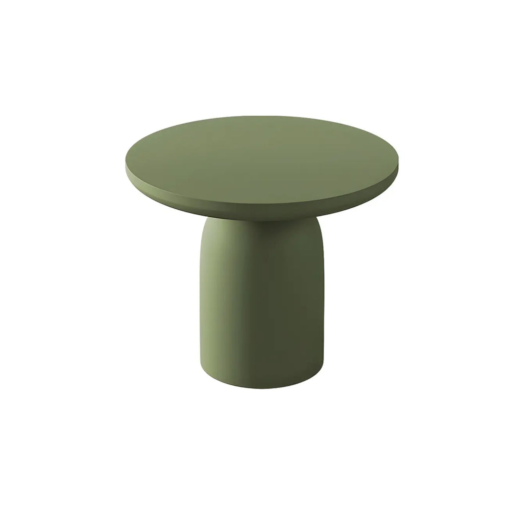 Table basse ronde moderne en bois blanc