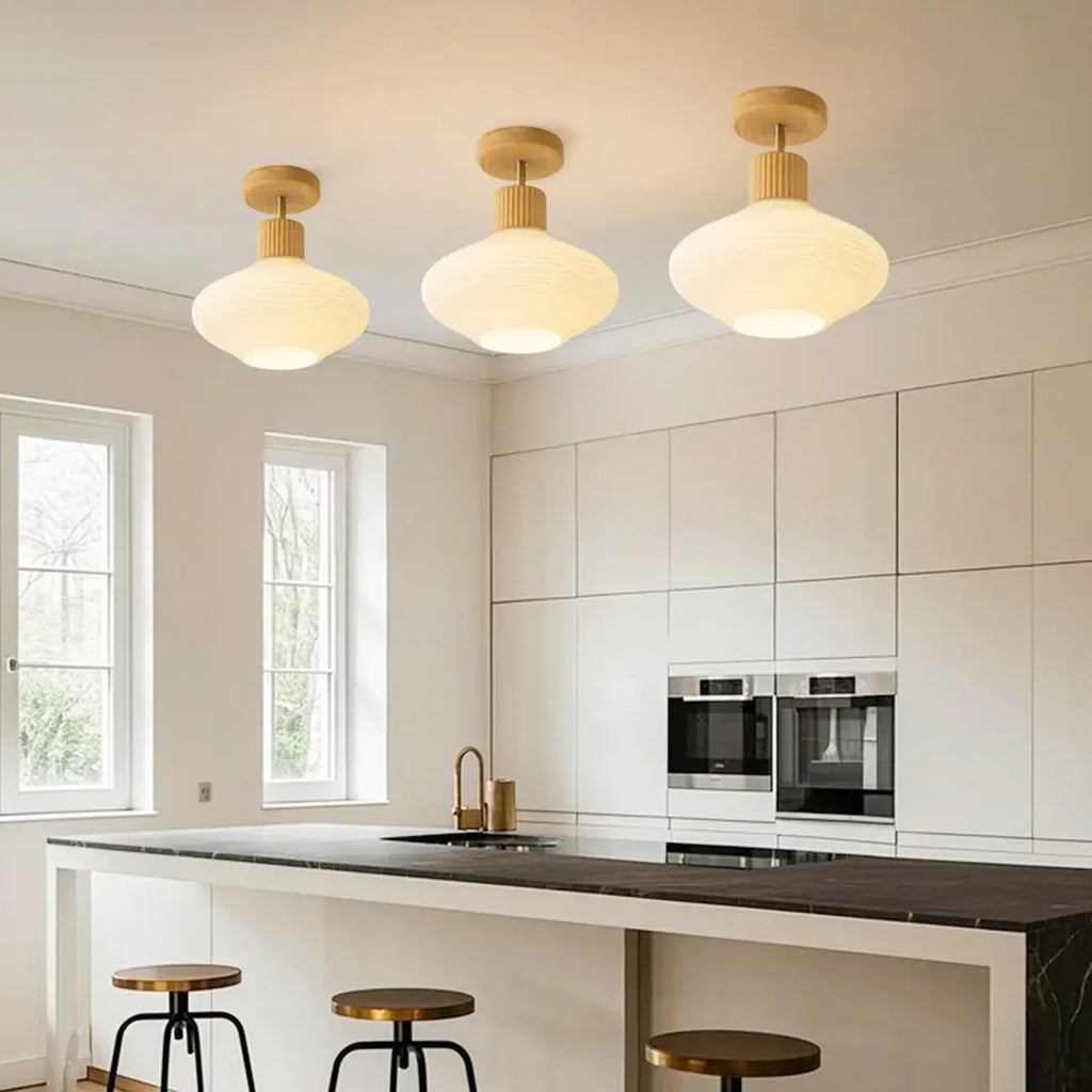 Plafonnier semi-encastré moderne de 5 à 9 pouces pour salon