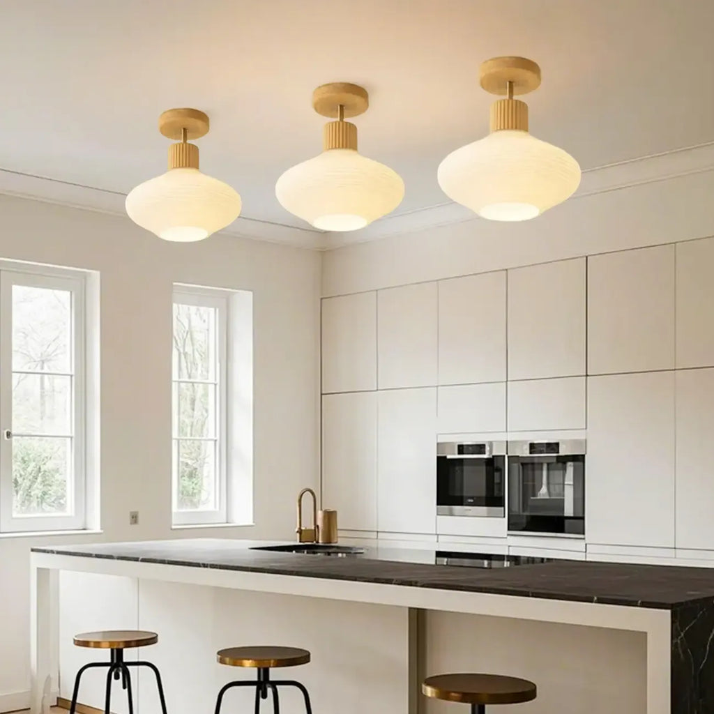 Plafonnier semi-encastré moderne de 5 à 9 pouces pour salon