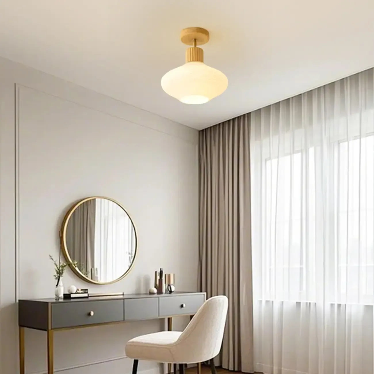 Plafonnier semi-encastré moderne de 5 à 9 pouces pour salon