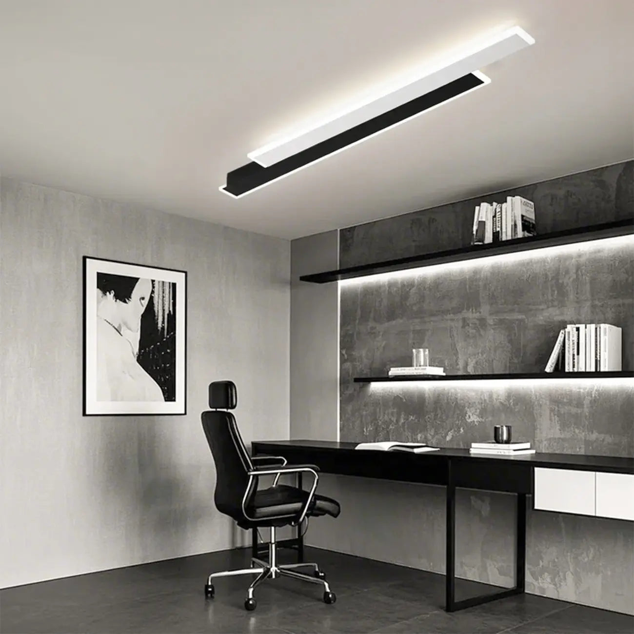 Plafonnier encastré linéaire en acrylique pour salon