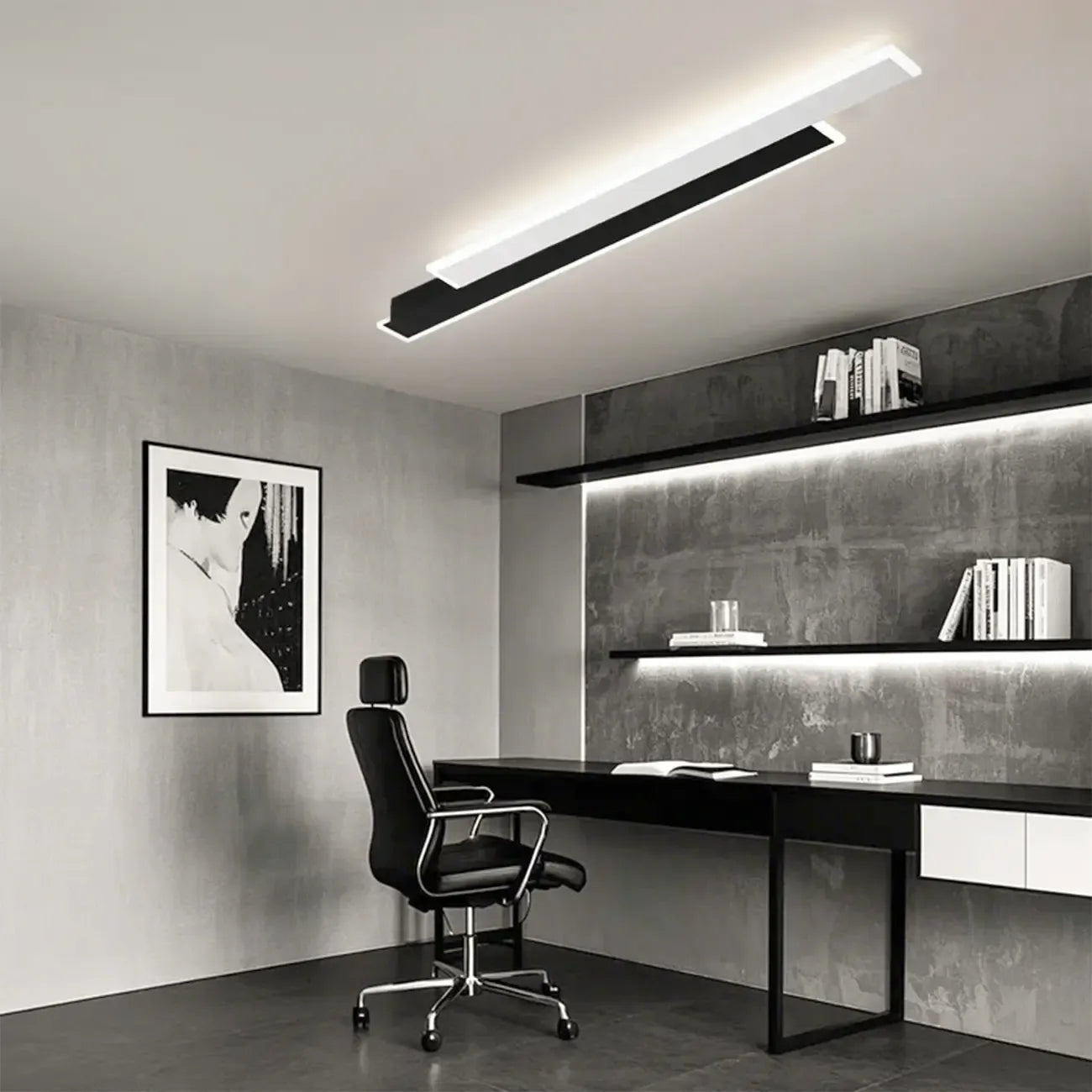 Plafonnier encastré linéaire en acrylique pour salon