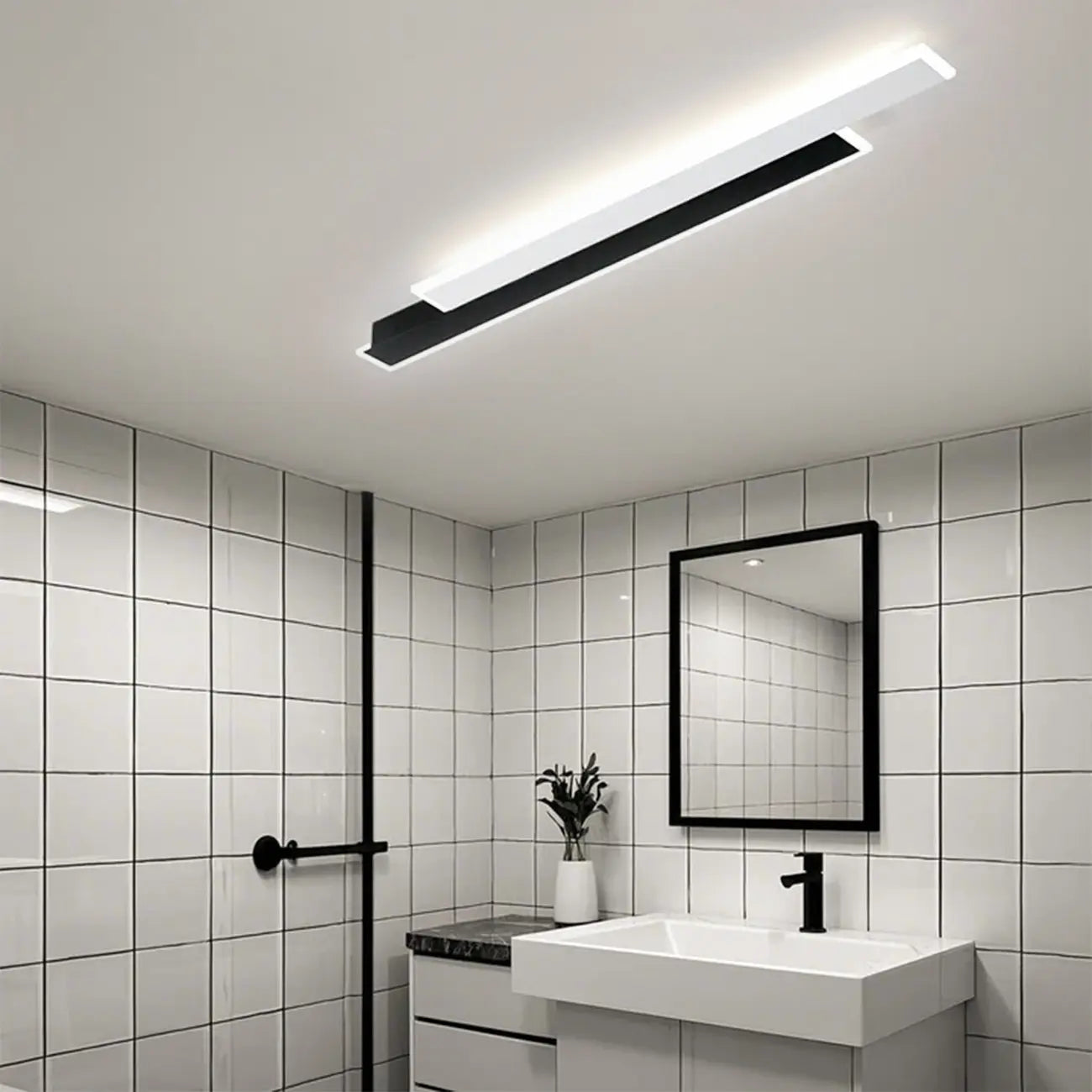 Plafonnier encastré linéaire en acrylique pour salon