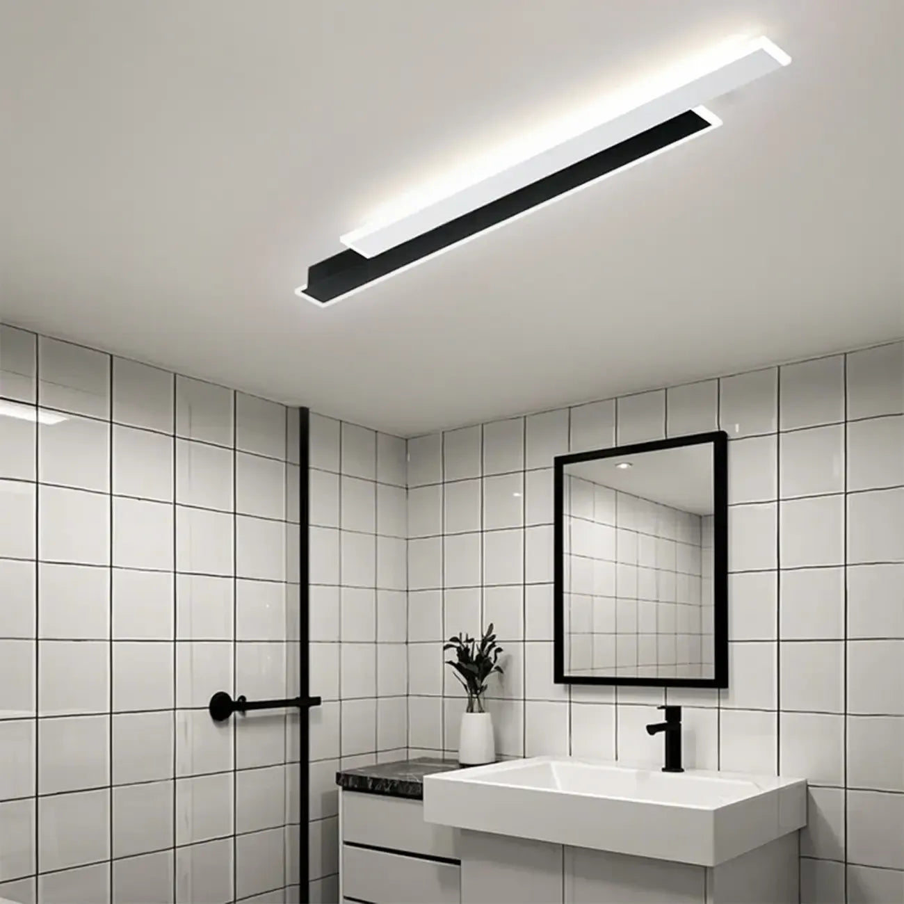 Plafonnier encastré linéaire en acrylique pour salon