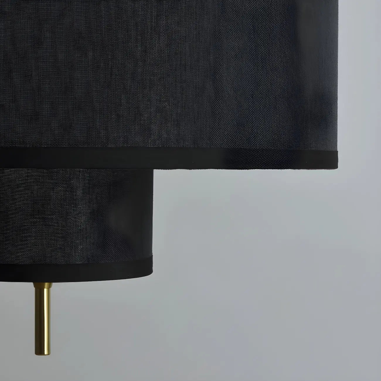 Lustre cylindrique moderne à double couche de tissu, réglable