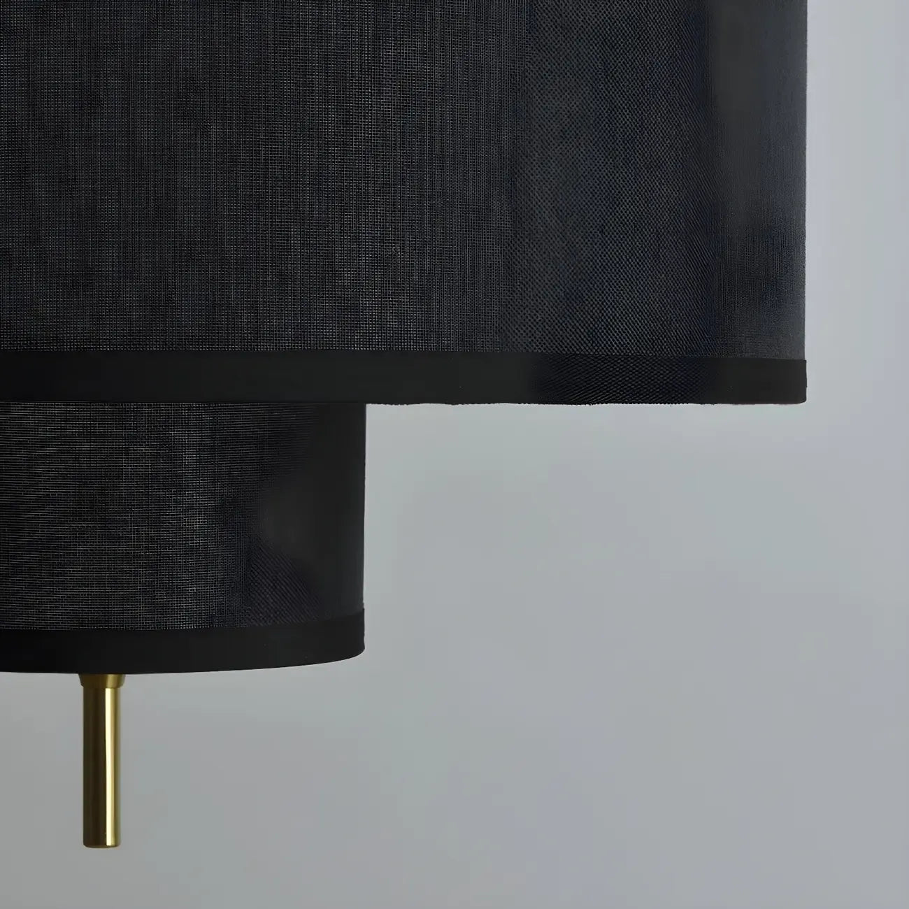 Lustre cylindrique moderne à double couche de tissu, réglable