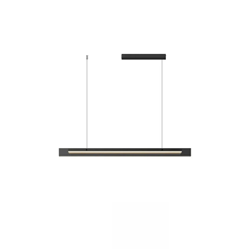 Suspension LED moderne noire à intensité variable pour îlot de cuisine