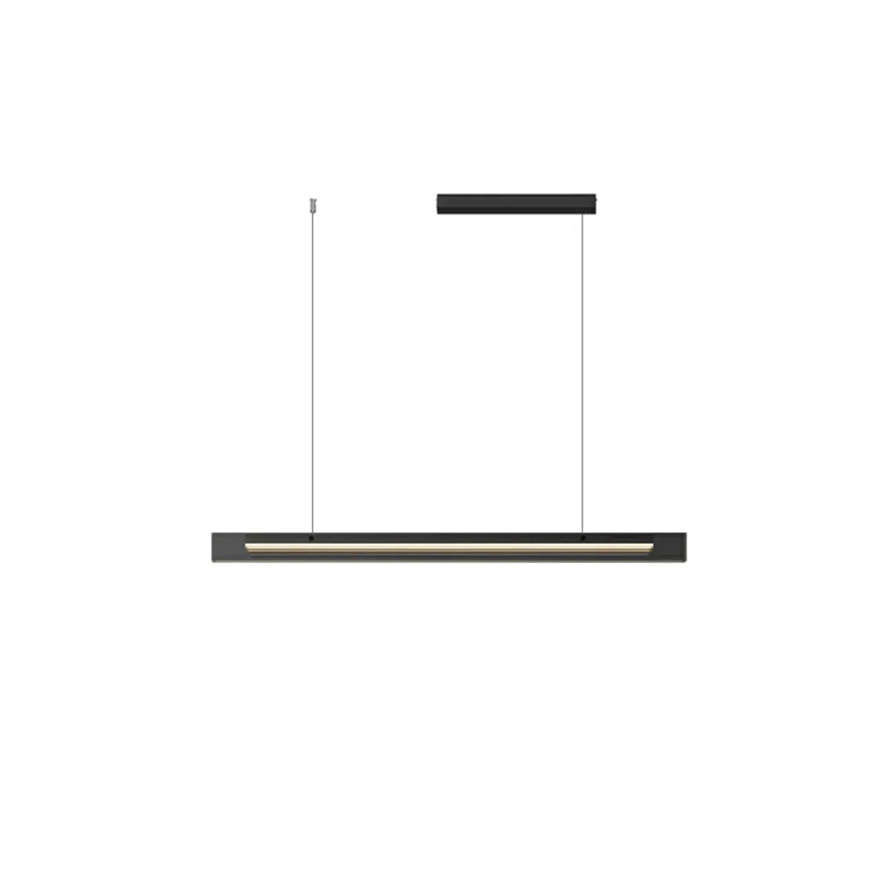 Suspension LED moderne noire à intensité variable pour îlot de cuisine