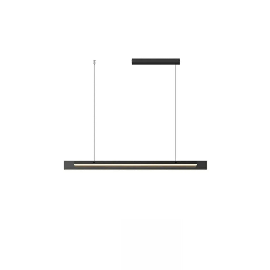 Suspension LED moderne noire à intensité variable pour îlot de cuisine