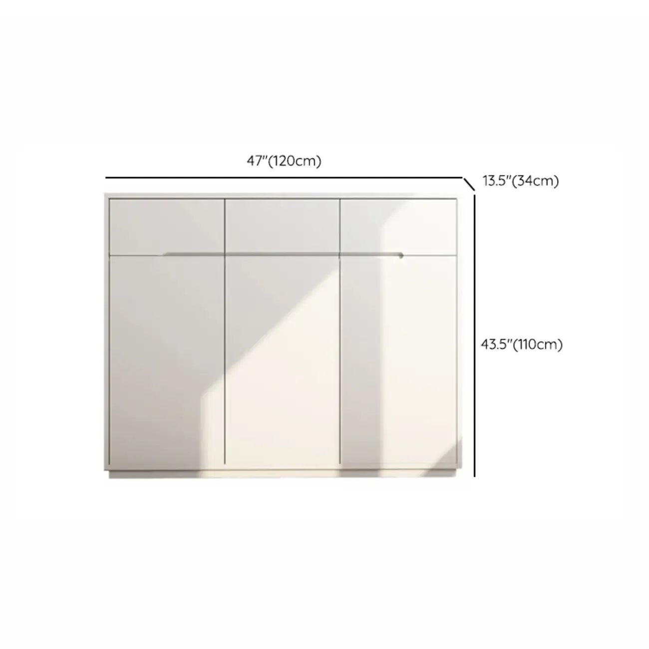 Meuble à chaussures tendance en bois blanc pour entrée