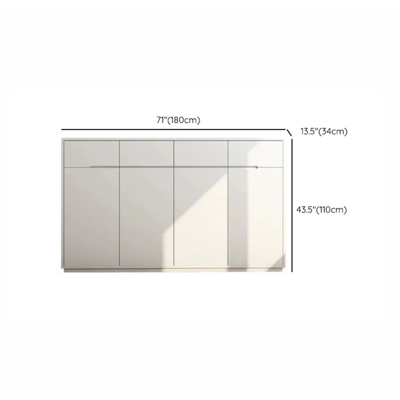 Meuble à chaussures tendance en bois blanc pour entrée