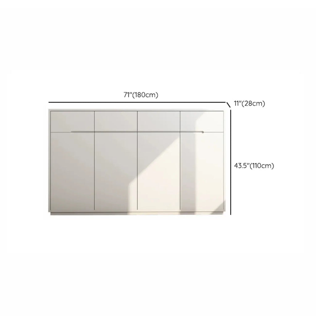 Meuble à chaussures tendance en bois blanc pour entrée