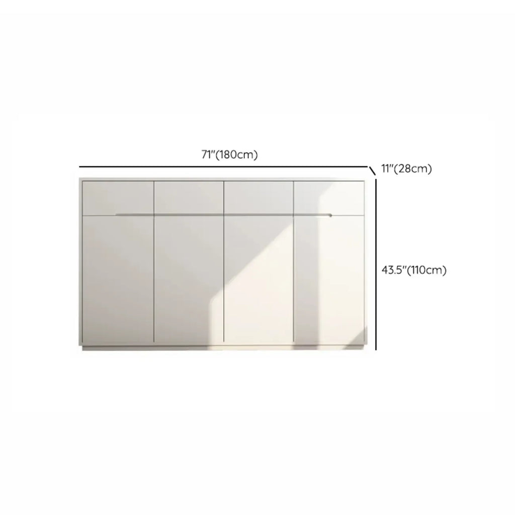 Meuble à chaussures tendance en bois blanc pour entrée