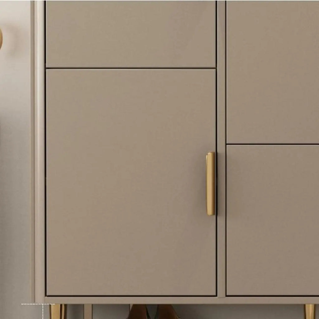 Meuble à chaussures en bois à façade rabattable avec pieds en métal