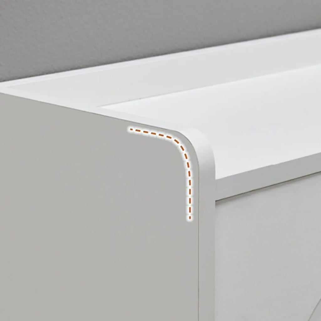 Meuble à chaussures en bois blanc à façade rabattable pour entrée