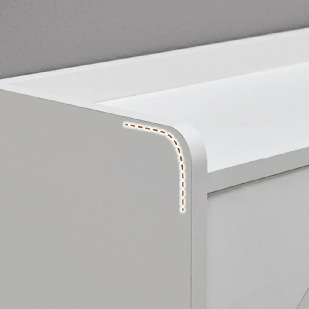 Meuble à chaussures en bois blanc à façade rabattable pour entrée