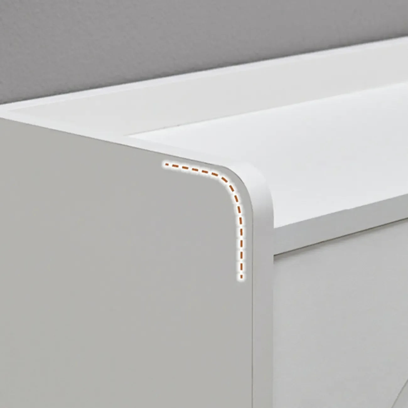 Meuble à chaussures en bois blanc à façade rabattable pour entrée