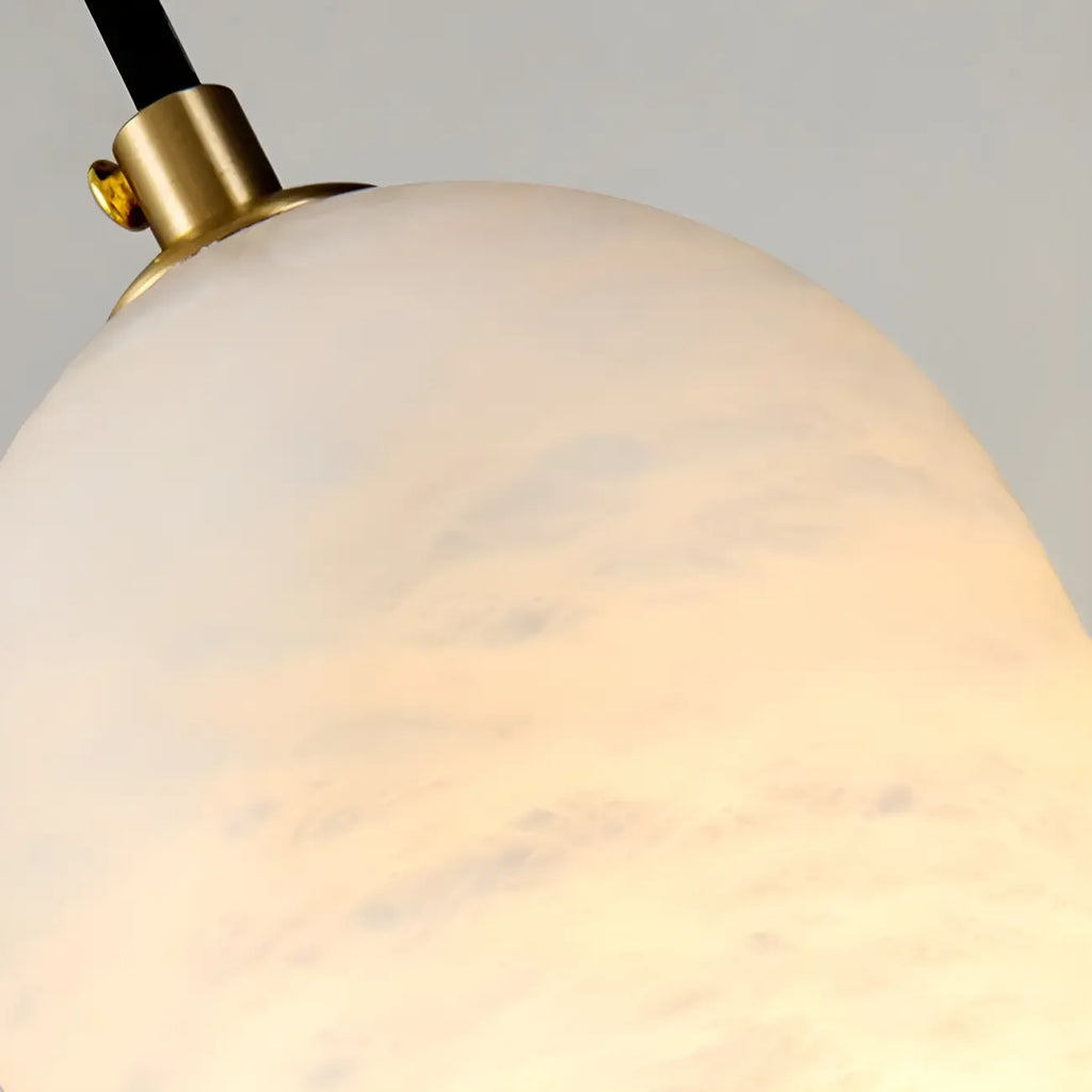 Applique murale cylindrique suspendue moderne en pierre avec éclairage LED pour chambre à coucher