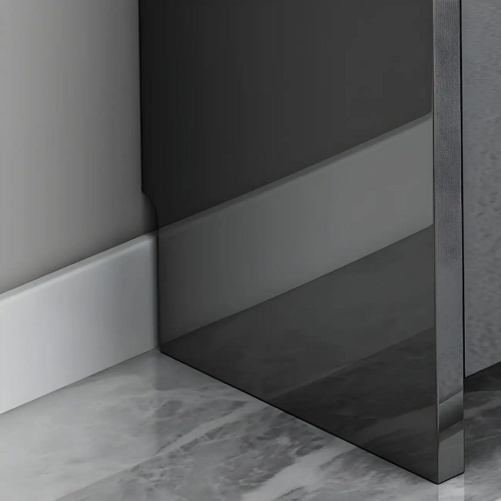 Meuble de rangement à chaussures noir glamour pour entrée avec étagères réglables