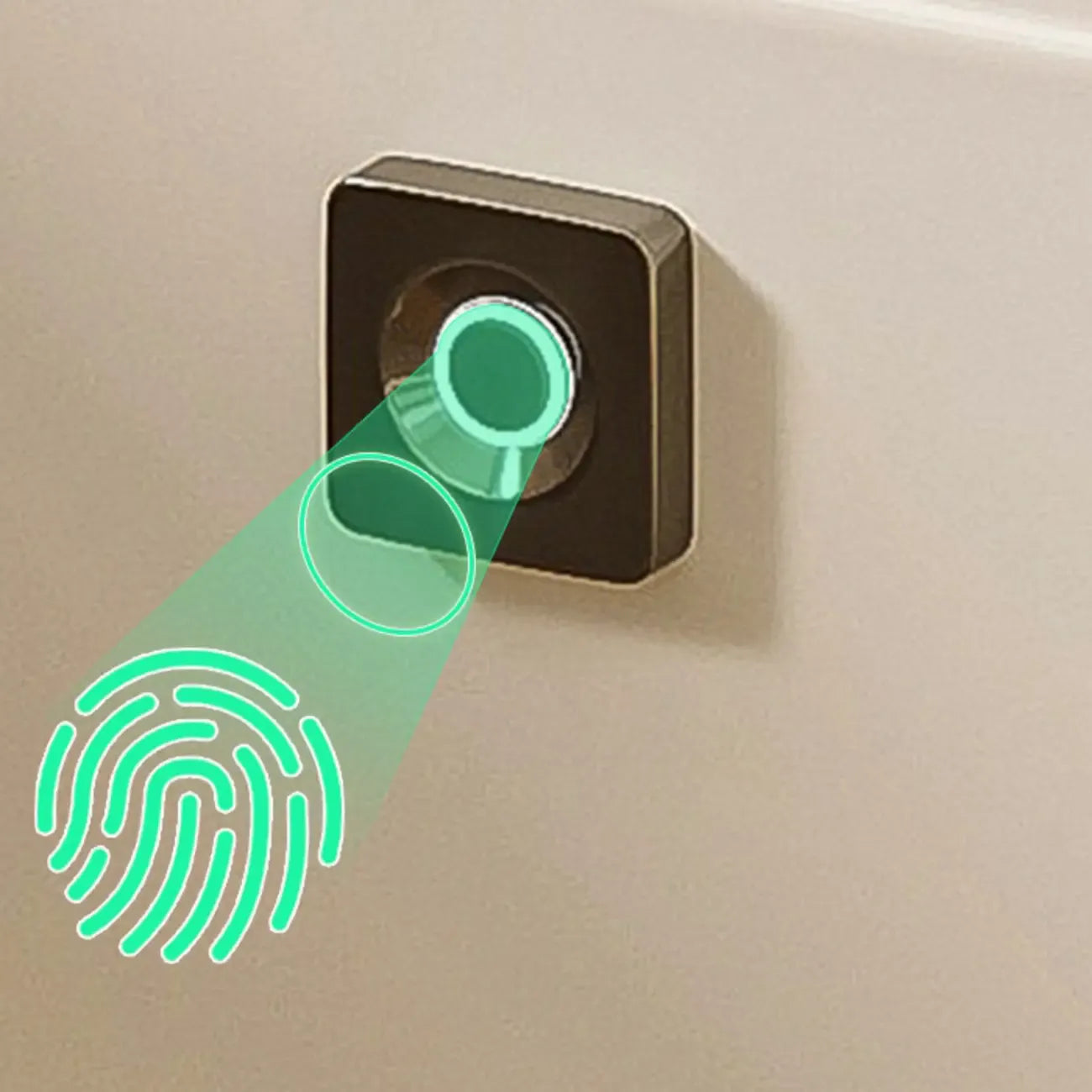 Table de chevet élégante et polyvalente en bois blanc avec serrure à empreinte digitale