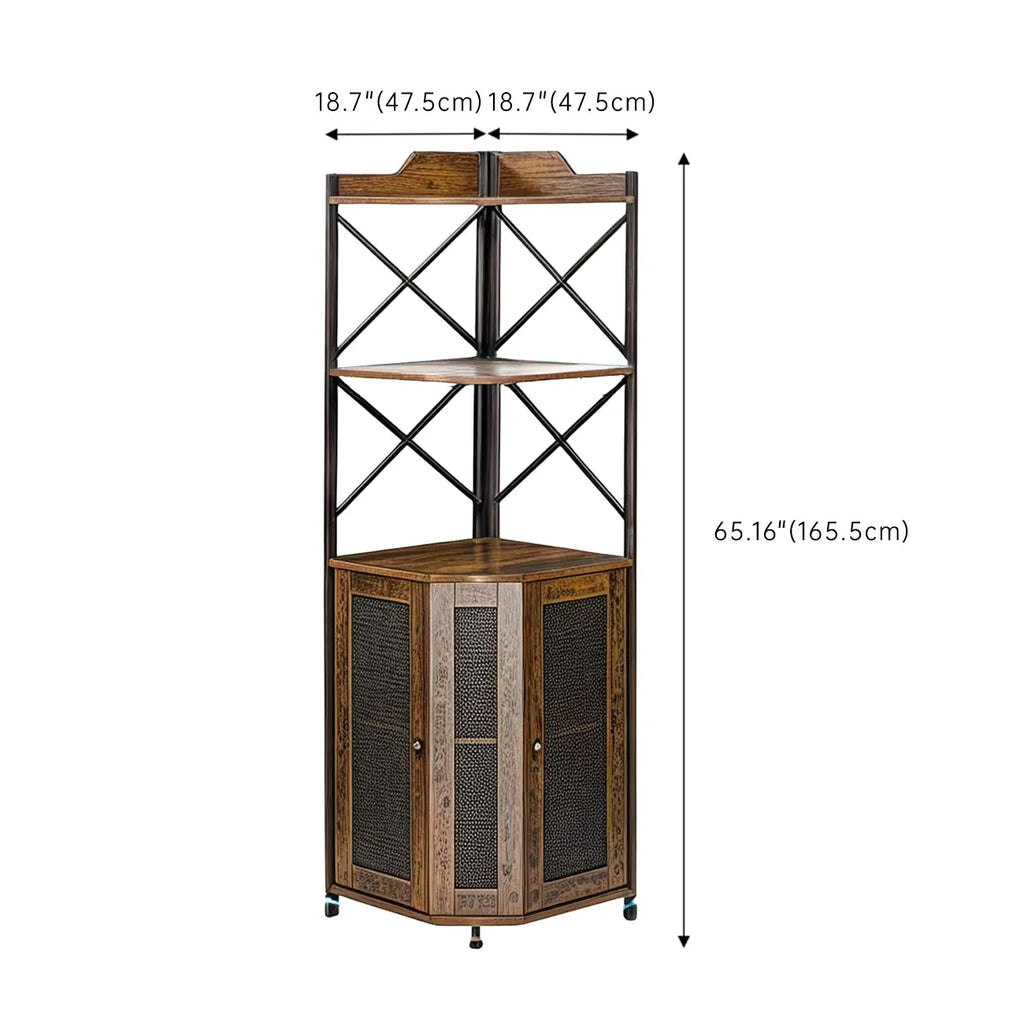 Meuble à vin d'angle suspendu avec éclairage LED et ventilateur indépendant en forme de