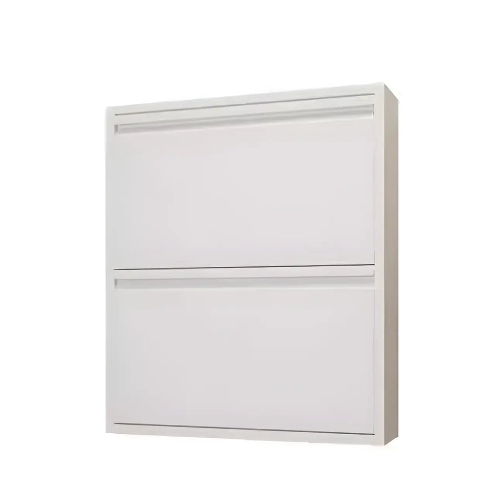 Armoire à chaussures murale en métal gris pour entrée