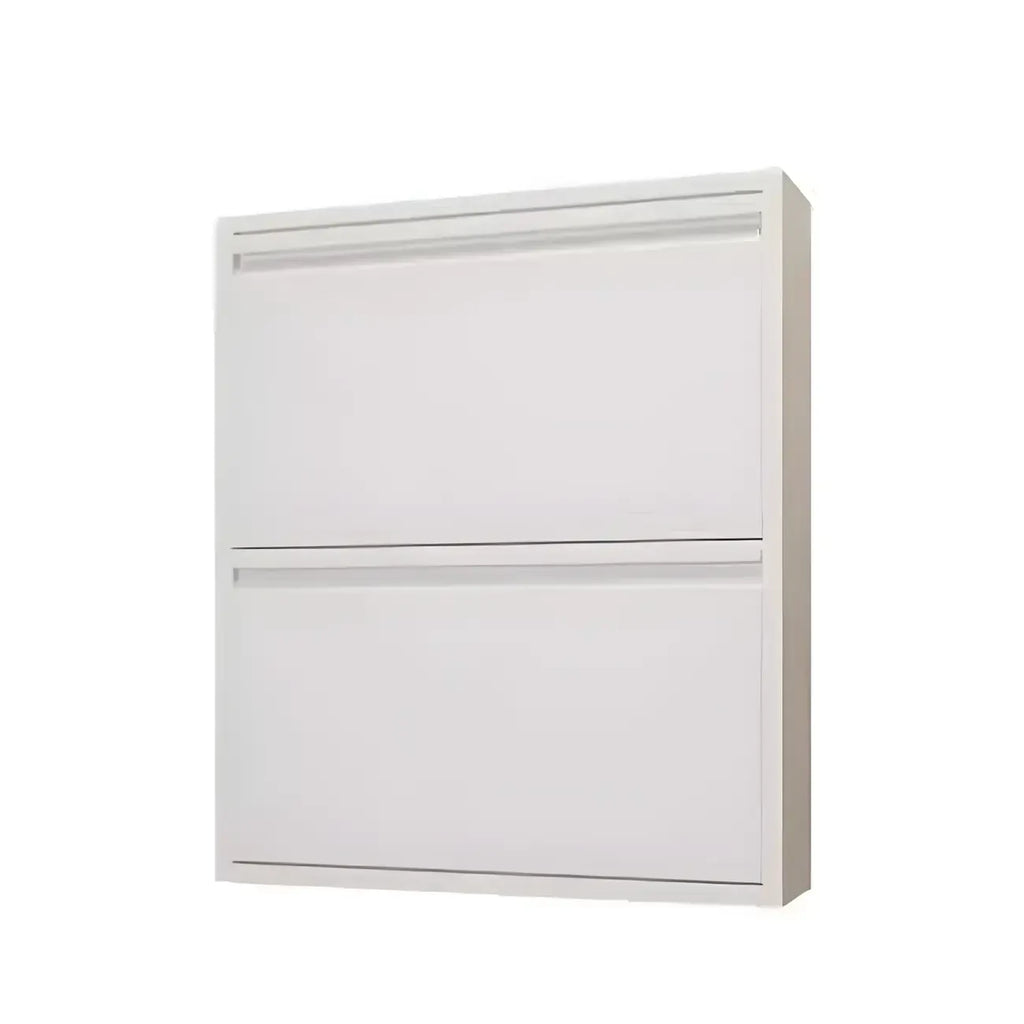 Armoire à chaussures murale en métal gris pour entrée