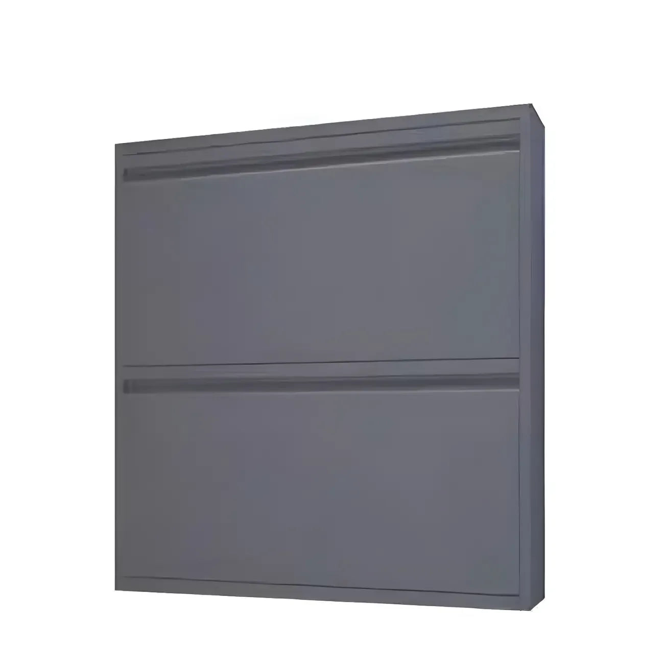 Armoire à chaussures murale en métal gris pour entrée