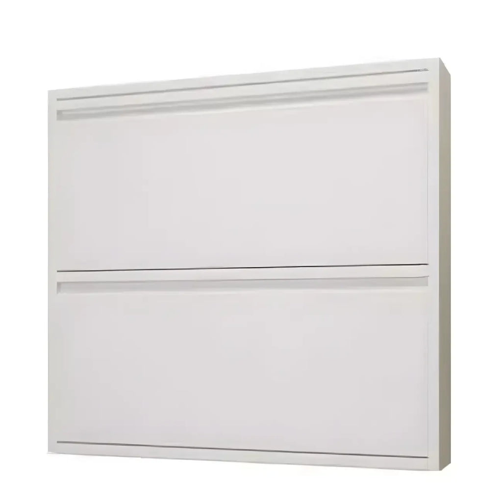 Armoire à chaussures murale en métal gris pour entrée