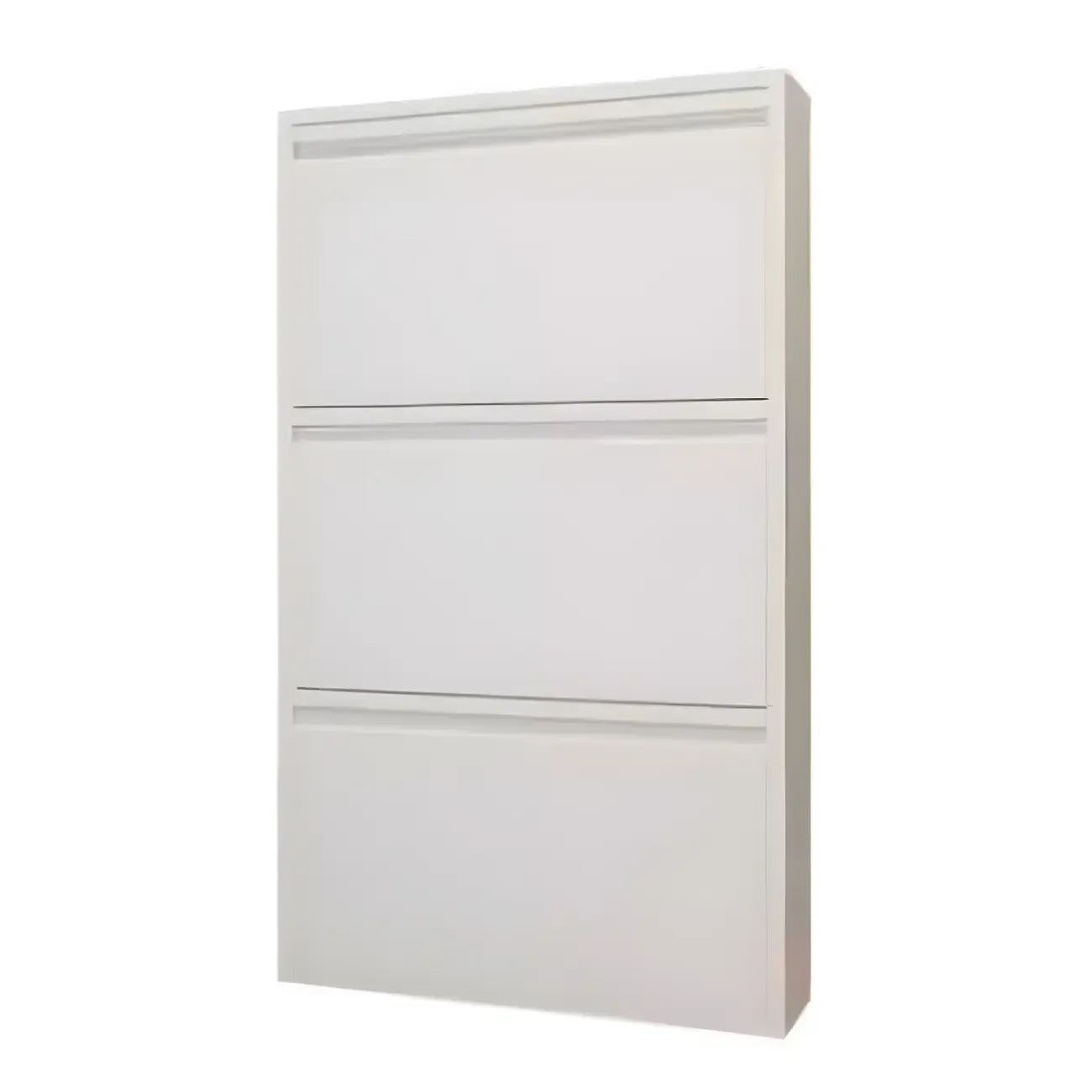 Armoire à chaussures murale en métal gris pour entrée